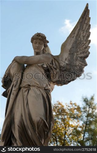 Monument to an angel on a cemetery. Since its creation in 1787 Lychakiv Cemetery Lvov, Ukraine