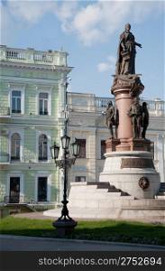Monument to Ekaterina great. Russian empress. Odessa. Ukraine