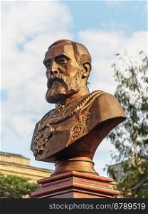 Monument to Grigory Marazli on Greek Square, mayor of Odessa from 1878 to 1895. Odessa, Ukraine