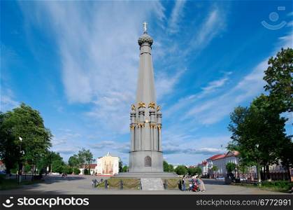 Monument to the heroes of the Patriotic War of 1812.Polotsk on June 9, 2015.Belarus