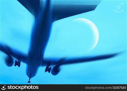 Moon and Airplane