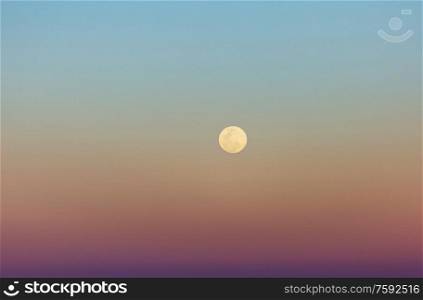 moon in dark sky background.