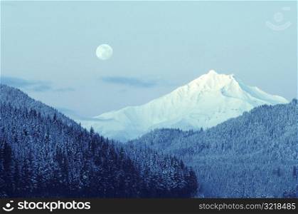 Moon Over Mountains