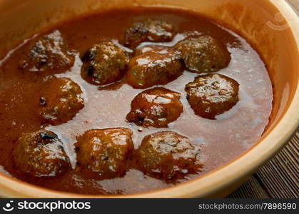 moong dal kofta curry - Indian cuisine.