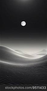Moonlit Sea’s Inspiration in Ethereal Waveform Design. Generative ai. High quality illustration. Moonlit Sea’s Inspiration in Ethereal Waveform Design. Generative ai