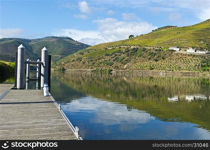 Mooring Line on the River Douro in Portugal