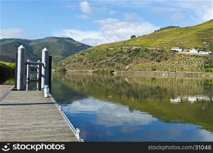 Mooring Line on the River Douro in Portugal