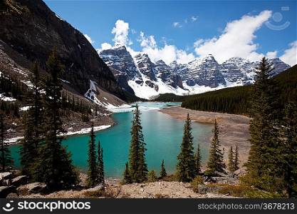 Moraine lake in Canada