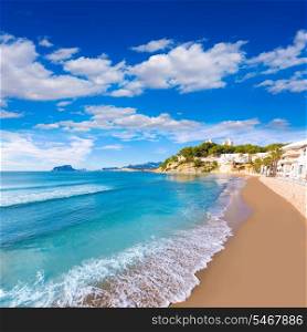 Moraira playa El Portet beach turquoise water in Teulada Alicante Spain