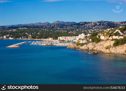 Moraira Teulada marina port in Alicante Mediterranean Spain