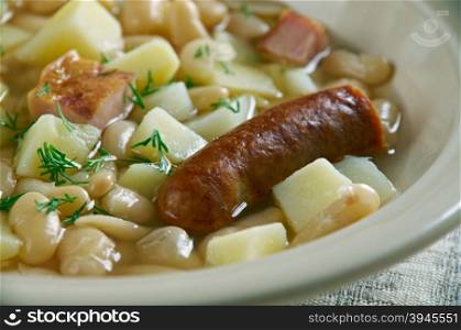 Moravian bean soup. Czech cuisine