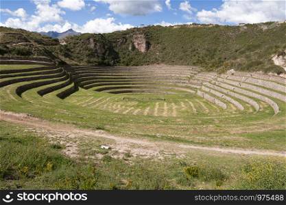 Moray overlook from above, Cusco, Peru
