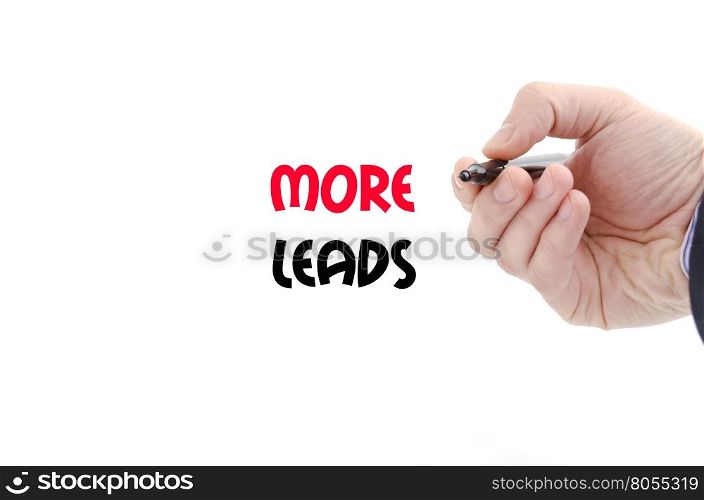 More leads text concept isolated over white background