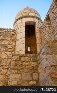 Morella in castellon Maestrazgo castle fort tower at Spain