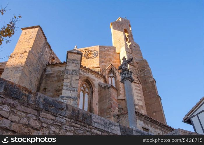 Morella in Maestrazgo castellon church details at Spain