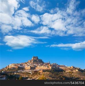 Morella village is Maestrazgo Castellon with castle in Spain