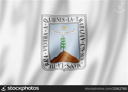 Morelos state flag, Mexico waving banner collection. 3D illustration. Morelos state flag, Mexico