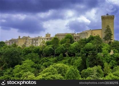 Moresco, famous medieval village in the Fermo province, Marche, Italy
