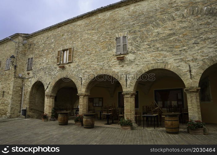 Moresco, famous medieval village in the Fermo province, Marche, Italy