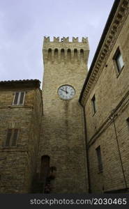 Moresco, famous medieval village in the Fermo province, Marche, Italy