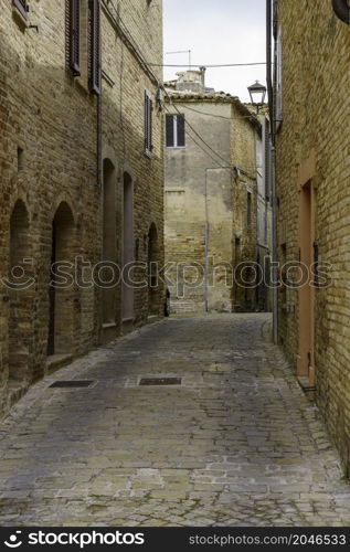Moresco, famous medieval village in the Fermo province, Marche, Italy
