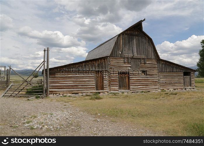 mormon house in USA grand teton national park the beauty of amazing nature tourist destination