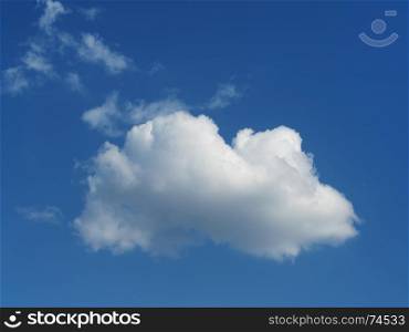 Morning cloud on clear blue sky
