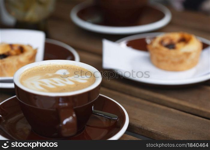 morning - cup of coffee and Pasteis