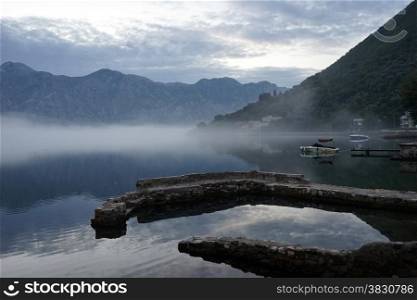 Morning in Kotor bay, montenegro