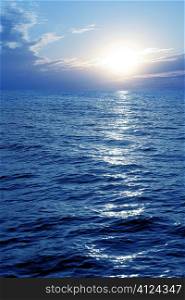 Morning mediterranean blue seascape in Spain, sunshine