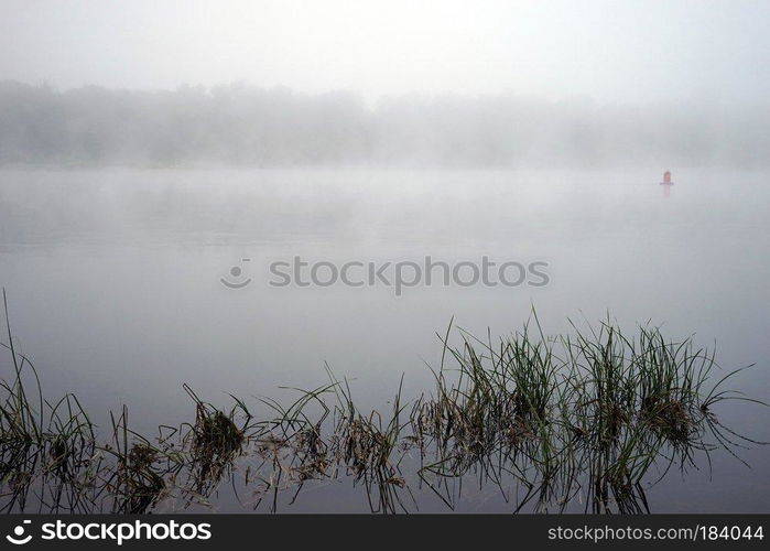 Morning on the Oka river in Moscow region