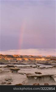 Morning Rainbow Over Badlands