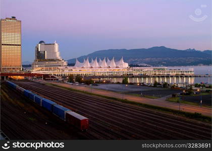 Morning view of Canada Place, Vancouver Canada.