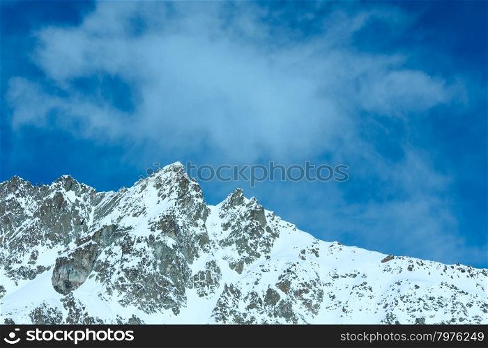 Morning winter Silvretta Alps landscape, Tyrol, Austria.