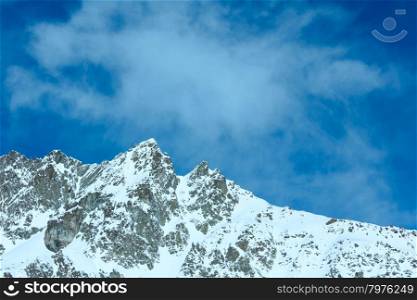 Morning winter Silvretta Alps landscape, Tyrol, Austria.