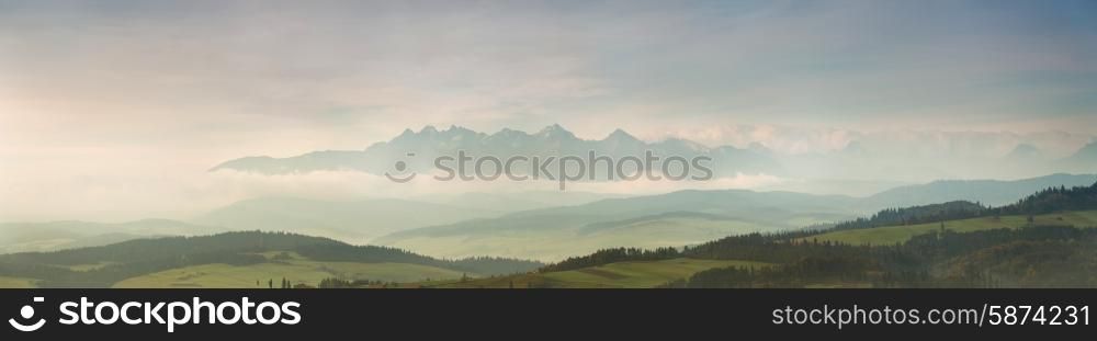 Morning with view of Tatras