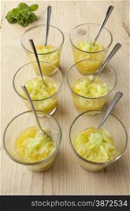 Moroccan cucumber salad with orange juice and mint, refreshing Moroccan summer drink