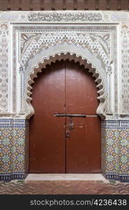 Moroccan door in Marrakesh April 1 2012 Morocco