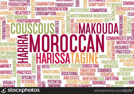 Moroccan Food and Cuisine Menu Background with Local Dishes. Moroccan Food Menu
