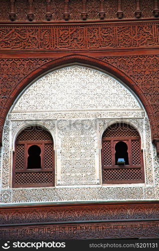 moroccan old wall and brick in antique city