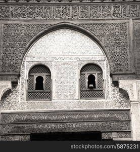 moroccan old wall and brick in antique city