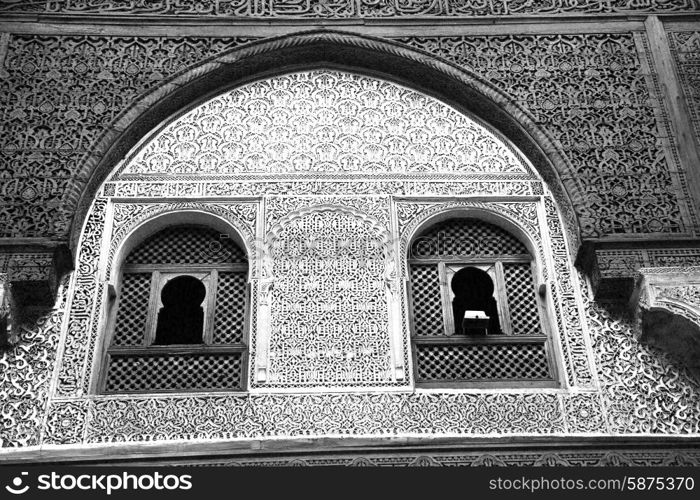 moroccan old wall and brick in antique city