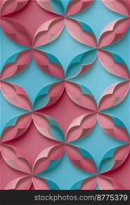 Moroccan tiles abstract design 3d illustrated
