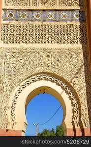 morocco arch in africa old construction in the blue sky