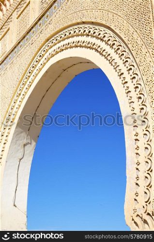 morocco arch in africa old construction in the blue sky