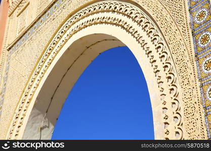 morocco arch in africa old construction in the blue sky