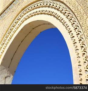 morocco arch in africa old construction in the blue sky