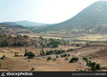 morocco outdoor general view and atlas mountains landscape