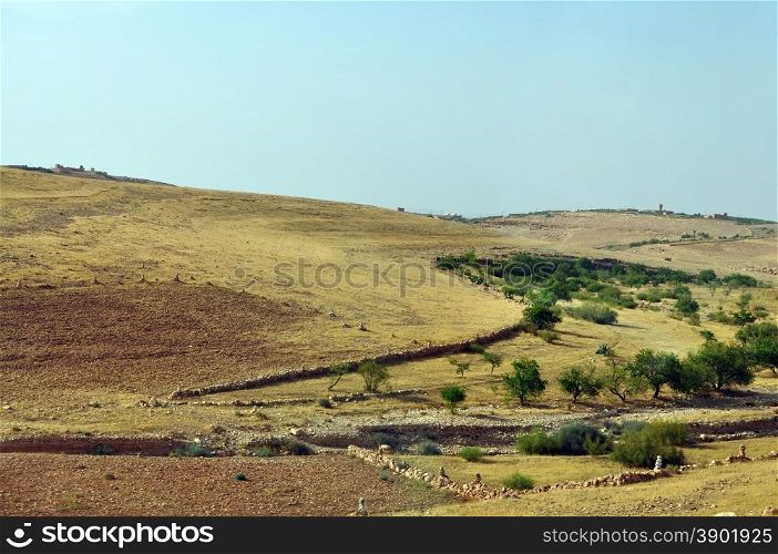 morocco outdoor general view and atlas mountains landscape