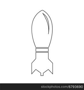 Mortar missile icon illustration design